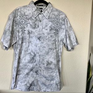 Roar Men's Command Western Embroidered Button Up